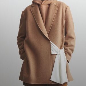 Thakoon Tan Coat with White Accent